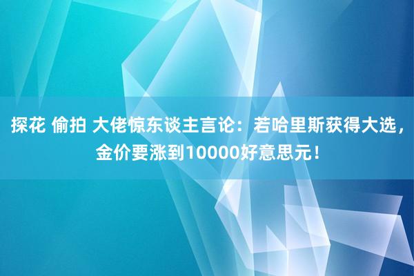 探花 偷拍 大佬惊东谈主言论：若哈里斯获得大选，金价要涨到10000好意思元！