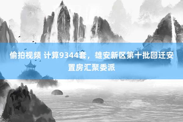 偷拍视频 计算9344套，雄安新区第十批回迁安置房汇聚委派