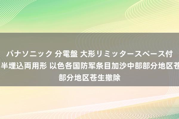 パナソニック 分電盤 大形リミッタースペース付 露出・半埋込両用形 以色各国防军条目加沙中部部分地区苍生撤除