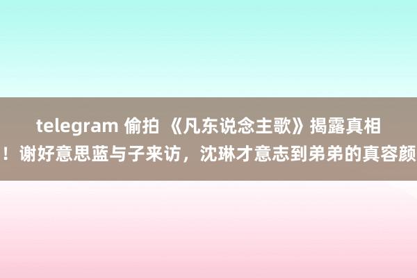 telegram 偷拍 《凡东说念主歌》揭露真相！谢好意思蓝与子来访，沈琳才意志到弟弟的真容颜