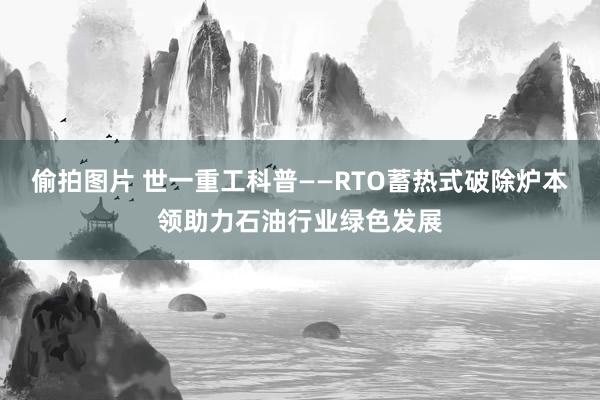 偷拍图片 世一重工科普——RTO蓄热式破除炉本领助力石油行业绿色发展