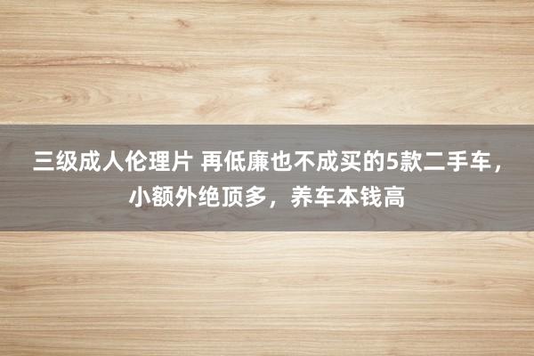 三级成人伦理片 再低廉也不成买的5款二手车，小额外绝顶多，养车本钱高