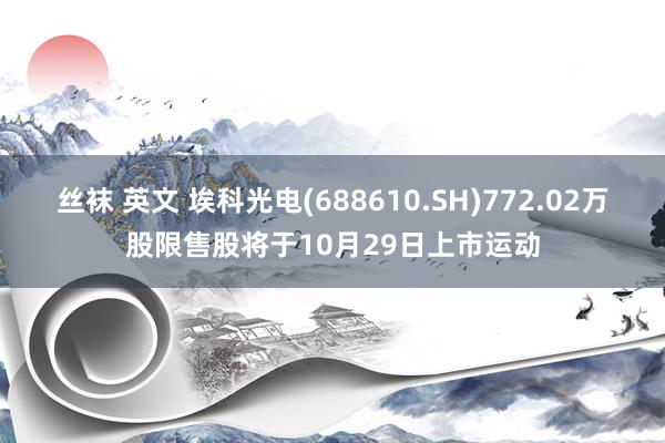 丝袜 英文 埃科光电(688610.SH)772.02万股限售股将于10月29日上市运动