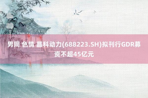 男同 色情 晶科动力(688223.SH)拟刊行GDR募资不超45亿元