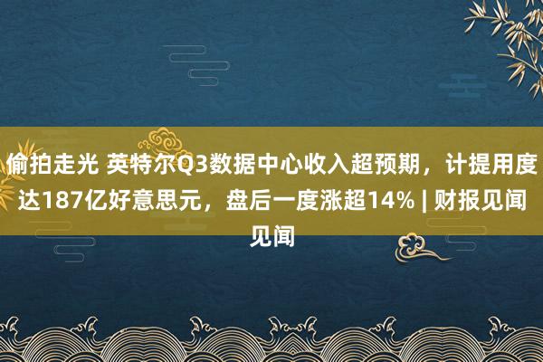 偷拍走光 英特尔Q3数据中心收入超预期，计提用度达187亿好意思元，盘后一度涨超14% | 财报见闻