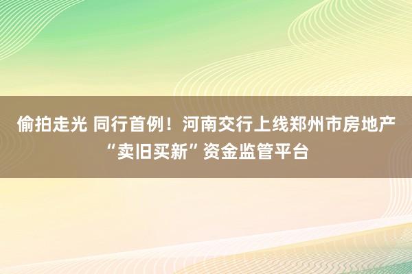 偷拍走光 同行首例！河南交行上线郑州市房地产“卖旧买新”资金监管平台