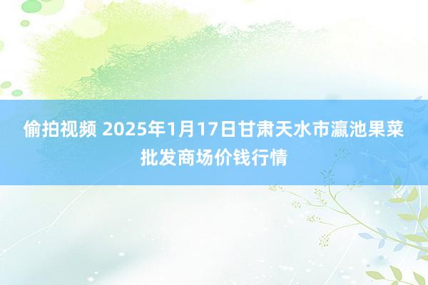 偷拍视频 2025年1月17日甘肃天水市瀛池果菜批发商场价钱行情